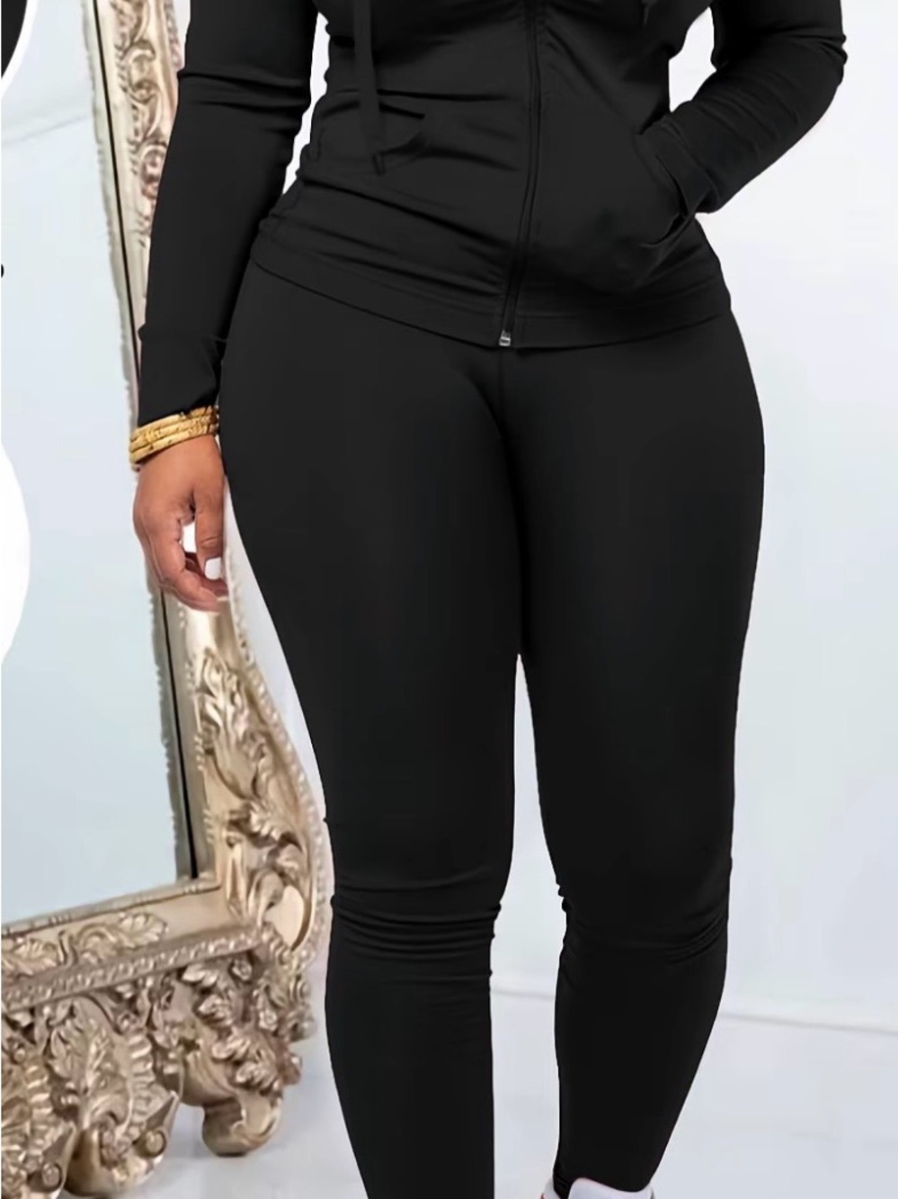 Women's Black High-Rise Performance Leggings